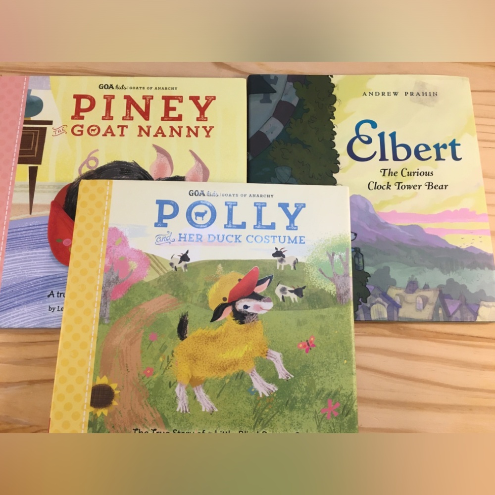 2 Goa Kids Book Goats of Anarchy & Elbert-The Curious Storytelling Christmas